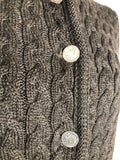 womens  waistcoat  vintage  Vest  tunic top  tunic  top  Tank Top  Lanamoden Salzburg  knitwear  knitted  Kintwear  button front  brown  70s  1970s  14