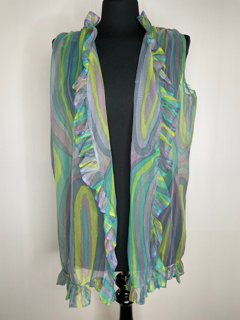 womens  waistcoat  vintage  Urban Village Vintage  urban village  sleeveless  purple  pucci  psychedelic  psych  pink  lingerie  green  emilio pucci  chiffon  cardi  blue  16  14-16  14