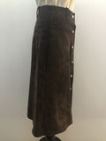 womens  vintage  Urban Village Vintage  urban village  Suede  Skirts  skirt  sand  retro  press stud fastening  MOD  Mini Skirt  knee length  brown  autumnal  autumn  A-Line  8  70s  70  1970s