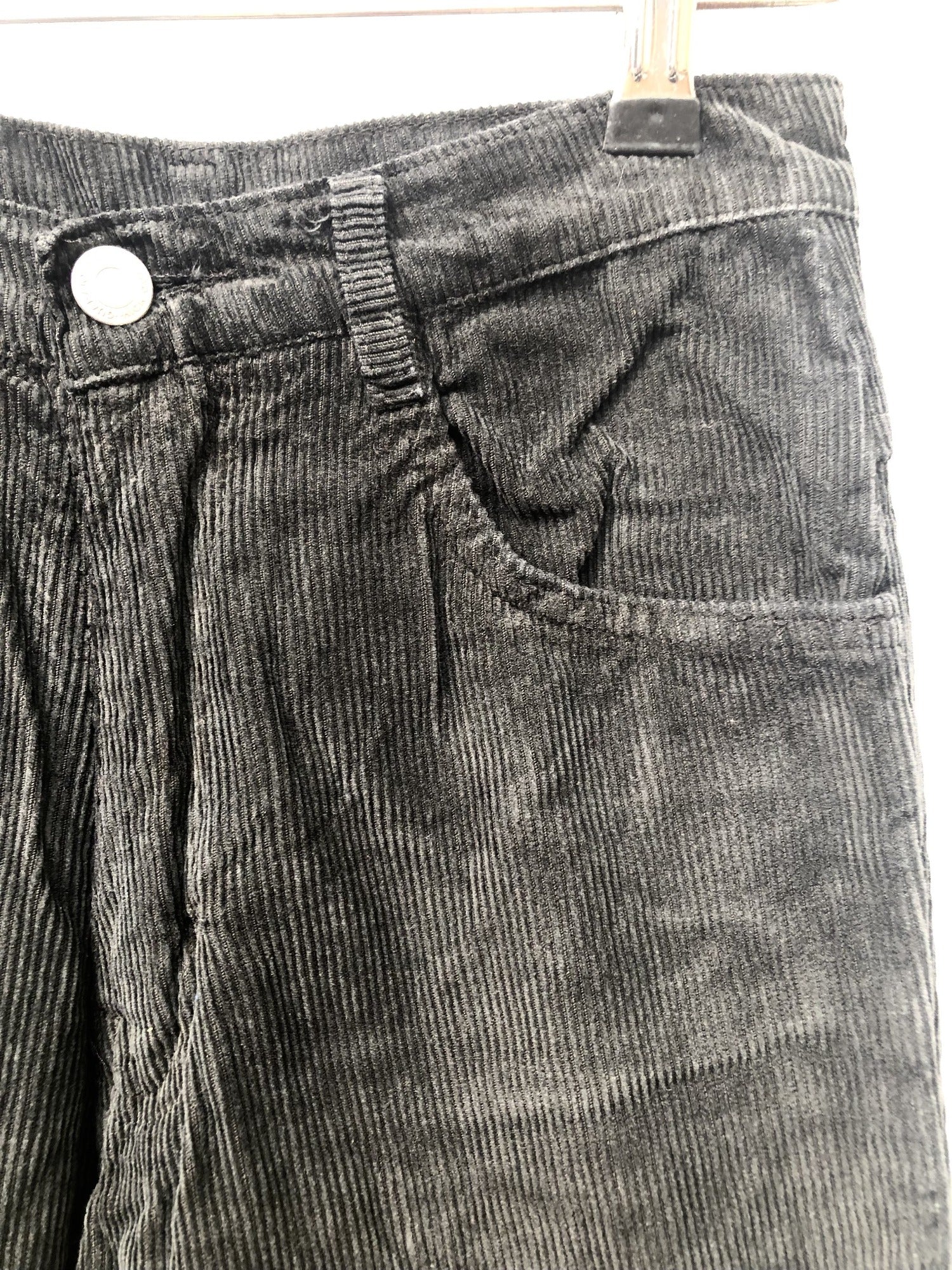 womens  W26  vintage  Urban Village Vintage  urban village  trousers  straight cut  retro  pockets  L32  jeans  jean  high waisted  flares  denim  Cotton  corduroy  corded  black  8  70s  70  1970s