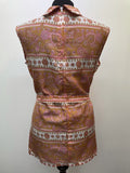 zip front  zip  womens  waist belt  vintage  Urban Village Vintage  urban village  summer dress  summer  sleeveless  retro  pink  Paisley Print  paisley inspired  paisley  orange  MOD  midi dress  midi  lightweight  dress  collared dress  collared  collar dress  collar  big collar  Belted waist  belted dress  belted  belt detail  belt  arthur linney classic  16