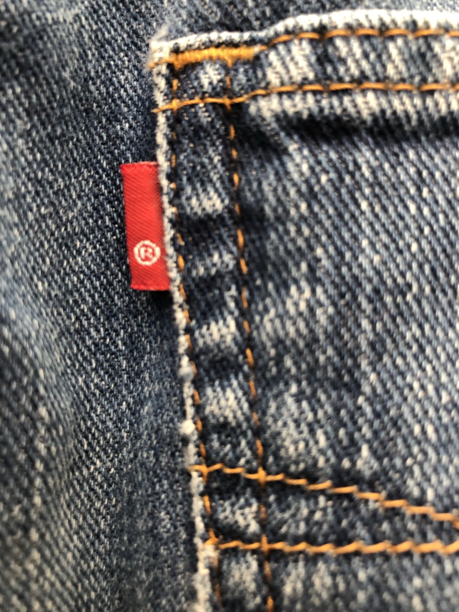 womens  W24  vintage  Urban Village Vintage  urban village  straight cut  retro  red tab  pockets  L32  jeans  jean  high waisted  flares  denim  Cotton  blue  70s  70  6  1970s