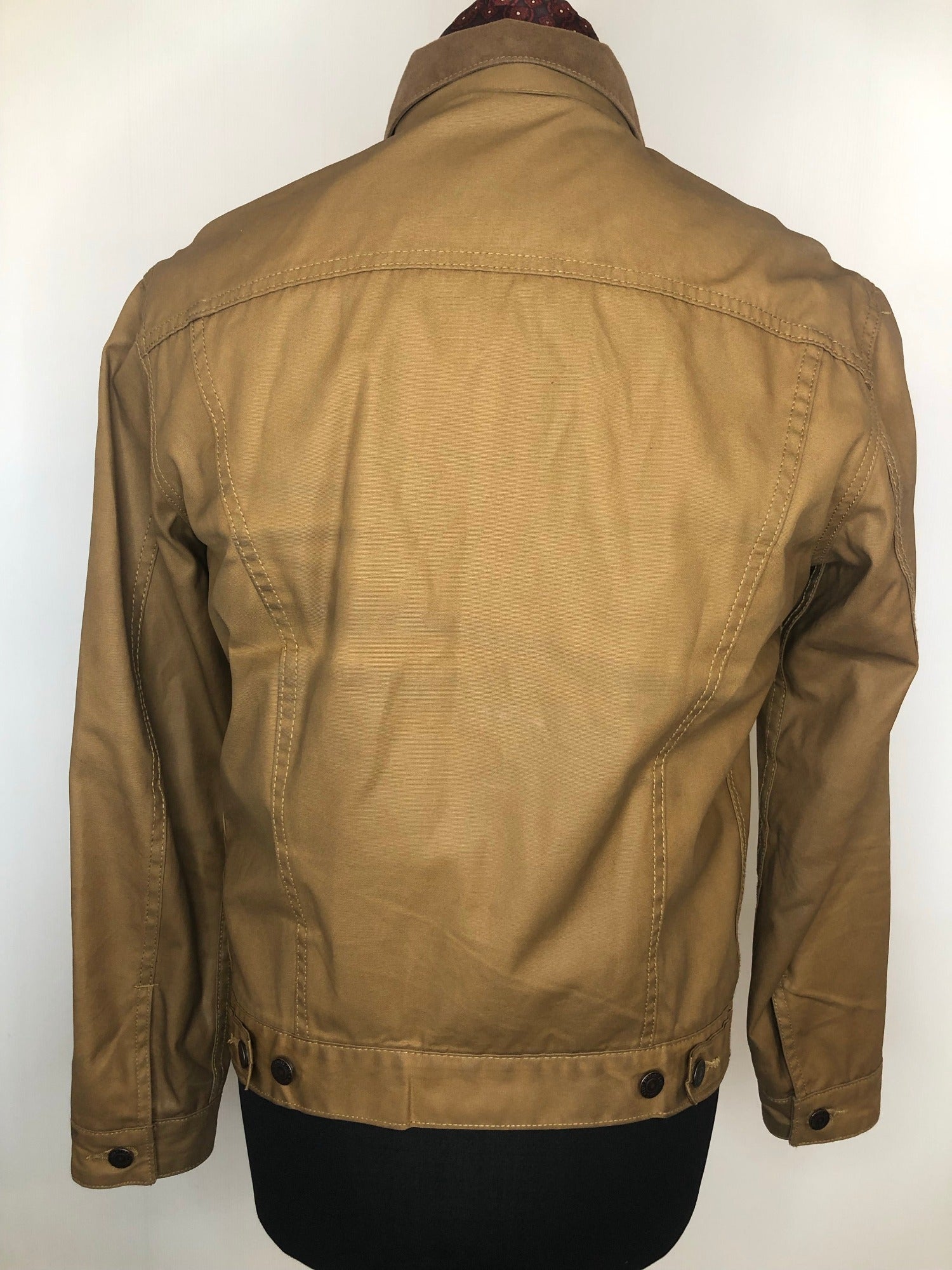 red tab  mod  mens  M  Levis  levi strauss  jean  Jacket  Denim jacket  denim  check lining  brown