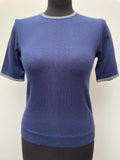 1960s Short Sleeved Knitted Top - Size 8
