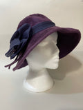 1970s Does 1920s Purple Cloche Hat - Size Small
