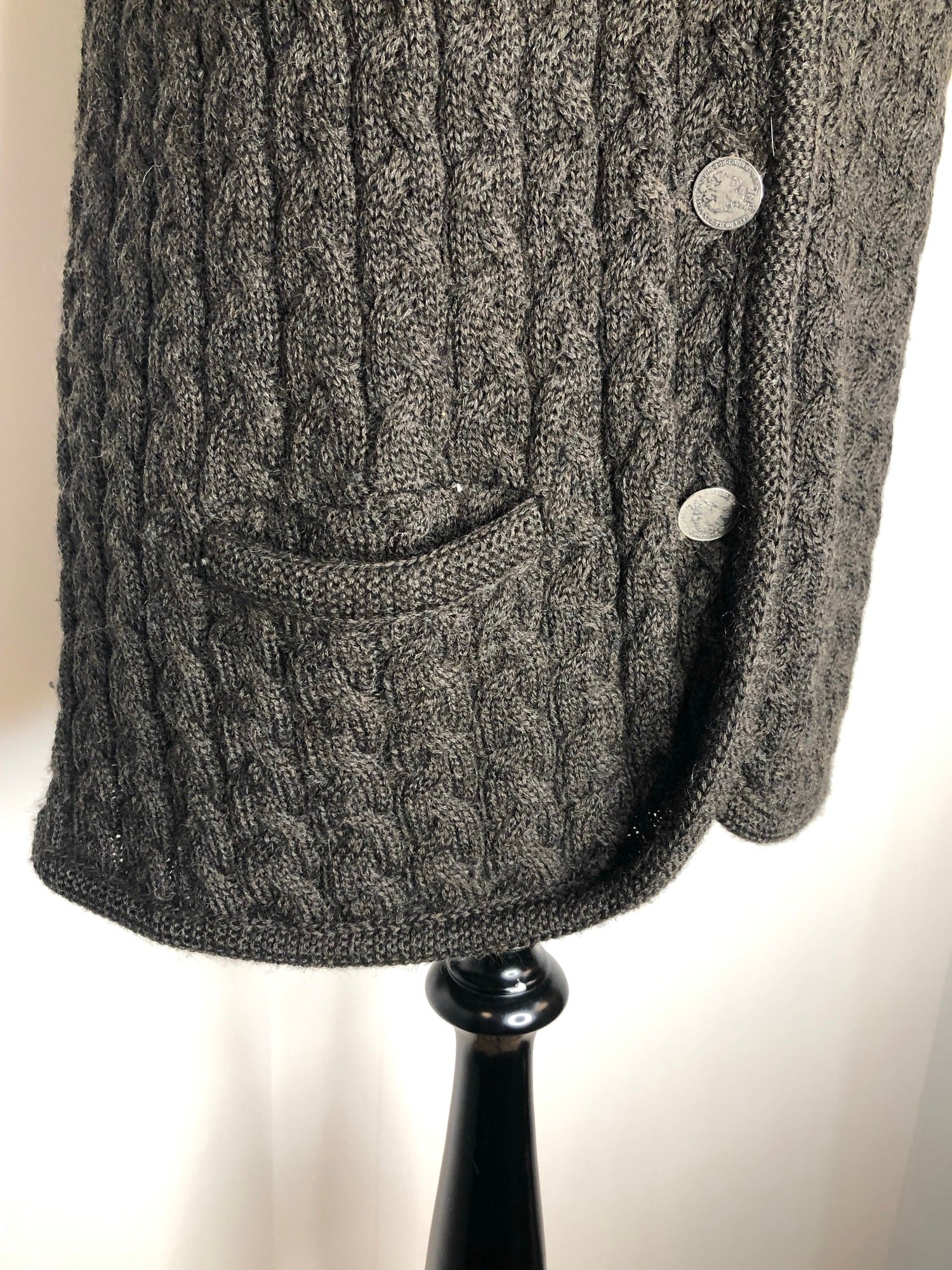 womens  waistcoat  vintage  Vest  tunic top  tunic  top  Tank Top  Lanamoden Salzburg  knitwear  knitted  Kintwear  button front  brown  70s  1970s  14