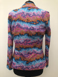 womens  vintage  Urban Village Vintage  top  print  multi  collar  blouse  70s  1970s  10