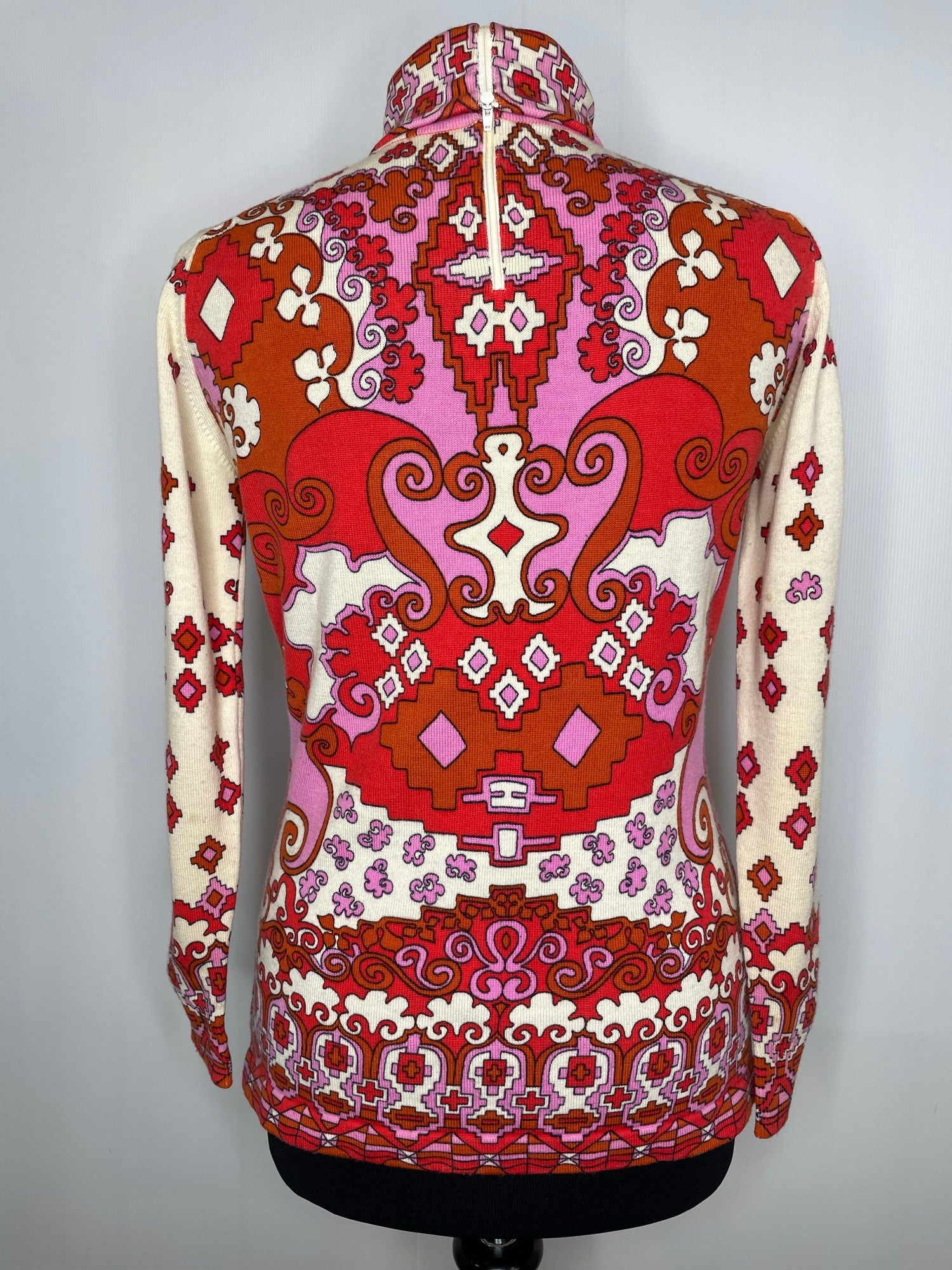 wool  vintage  Urban Village Vintage  urban village  scooter  red  psychedelic  psych  polo top  polo neck  polo  pink  modette  MOD  long sleeve  light knit  knitwear  knitted  knit  jumper  brown  8  70s  1970s  10