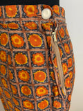 womens shirt  womens  vintage  Urban Village Vintage  urban village  two piece  suit  sleeve  skirt  shirt sleeve  shirt  set  pockets  orange  jacket  floral  blouse  50s  3/4 sleeves  1950s  10