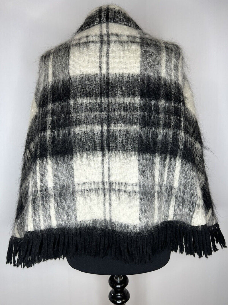 wool  womens  white  waistcoat  vintage  Urban Village Vintage  tunic  mohair  checked  check  cape  Black  autumnal  autumn  Andrew Stuart  70s  70  1970s