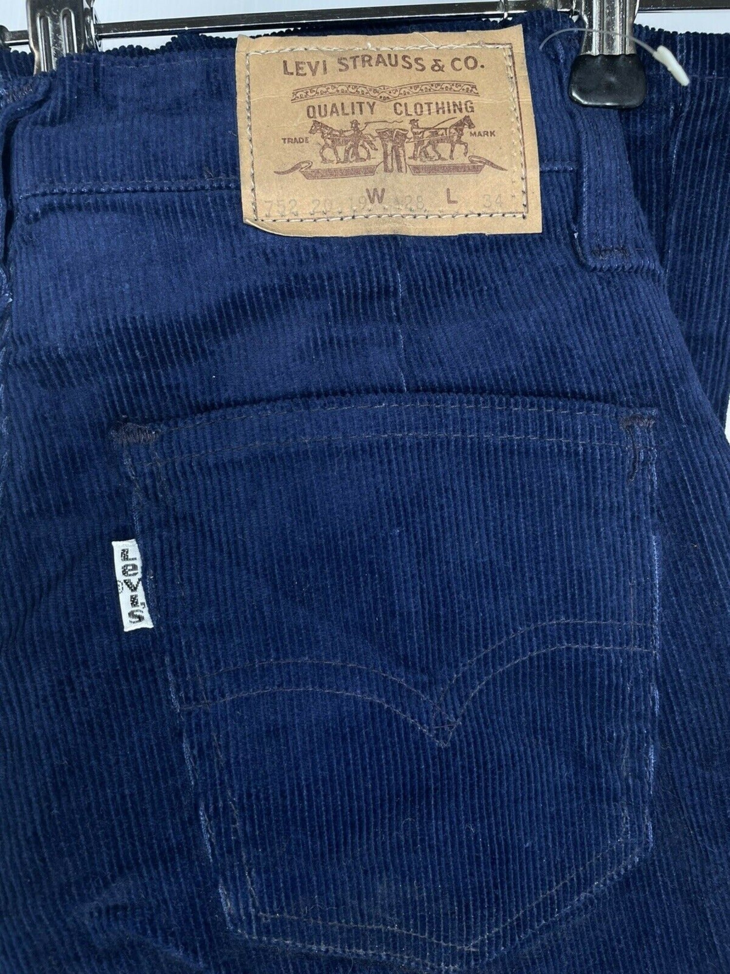 zip  womens  white tab  W24 L34  W24  vintage levis  vintage  Urban Village Vintage  urban village  trousers  retro  pockets  petite  New old stock  MOD  levis strauss  levis  L34  jeans  flares  flared  deadstock  corduroy  corded  cord  blue  70s  70  1970s levis  1970s