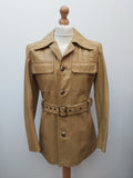 Rare Vintage 1970s Hornes of London Safari Leather - Size M