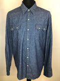 Levis Red Tab Western Denim Shirt with Sawtooth Pockets - Size XL