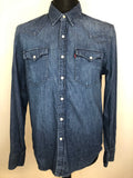 Levis Western Denim Shirt in Blue - Size M