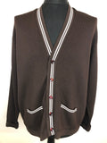 XL  vintage  Urban Village Vintage  urban village  sweater  mod  long sleeves  long sleeve  knitwear  Comaflux  cardigan  cardi  button  brown  70s  1970s