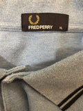 XL  T-Shirt  polo top  polo  MOD  mens  Fred Perry  Blue