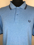 XL  T-Shirt  polo top  polo  MOD  mens  Fred Perry  Blue