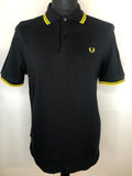 Fred Perry Polo Top in Black - Size M