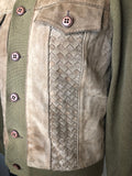 vintage  Urban Village Vintage  urban village  sweater  Suede  S  Rend  mod  mens  long sleeves  long sleeve  lattice detailing  knitwear  jacket  cardigan  cardi  button  brown  70s  1970s