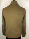 vintage  Urban Village Vintage  urban village  sweater  Suede  S  Rend  mod  mens  long sleeves  long sleeve  lattice detailing  knitwear  jacket  cardigan  cardi  button  brown  70s  1970s