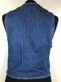 womens  waistcoat  vintage  vest  Urban Village Vintage  urban village  sleevless  sleeveless  jean  Jacket  hippie  fitted  festival  Falmers  denim  boho  blue  70s  70  1970s  10