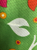 womens shirt  womens  vintage  Urban Village Vintage  urban village  top  summer  Shirt  retro  pink  patterned  Green  floral print  dagger collar  dagger  collar  blouse  70s  70  1970s  14