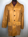 vintage  Urban Village Vintage  urban village  unique  Rounded collar  pockets  Pioneer Wear  mens  M  long sleeve  Leather Jacket  Leather Coat  Leather  Jacket  detail  collar  autumnal  autumn  60s  60  1960s  1960