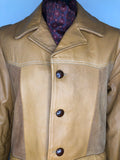 vintage  Urban Village Vintage  urban village  unique  Rounded collar  pockets  Pioneer Wear  mens  M  long sleeve  Leather Jacket  Leather Coat  Leather  Jacket  detail  collar  autumnal  autumn  60s  60  1960s  1960