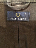 Winter Jacket  Winter Coat  vintage  Urban Village Vintage  urban village  retro  Mens Mac  Mens jacket  mens coat  mens  M  long sleeve  long length coat  long coat  Jacket  Fred Perry  embroidered logo  button down  Black Jacket  black
