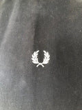 Winter Jacket  Winter Coat  vintage  Urban Village Vintage  urban village  retro  Mens Mac  Mens jacket  mens coat  mens  M  long sleeve  long length coat  long coat  Jacket  Fred Perry  embroidered logo  button down  Black Jacket  black