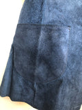 zip fastening  womens  waistcoat  vintage  Urban Village Vintage  urban village  Suede Jacket  Suede  sleevless  retro  Leather  Jacket  Blue  70s  1970s  10