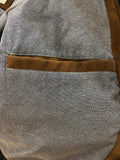 M  vintage  Urban Village Vintage  urban village  retro  red tab  pockets  mens  lightweight denim  levis strauss  levis  Jacket  flocked  faux suede  Denim jacket  collar  chest pockets  button down  button  brown