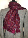 1960s Fringed Paisley Scarf by Tootal - One Size