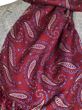 vintage  Urban Village Vintage  urban village  tootal  scarf  red  Paisley Print  paisley inspired  paisley  MOD  mens  made in england  fringed  fringe  60s  1960s