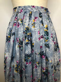 zip  womens  vintage  Urban Village Vintage  urban village  Skirts  skirt  floral print  blue  6  50s  1950s