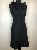 womens  vintage  sybil zelker  ruffle dress  retro  polly peck  MOD  mini dress  dress  black  60s  1960s