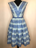 1950s Polka Dot Print Dress by California  - Size UK 10