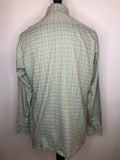 Viyella House  vintage  Urban Village Vintage  urban village  Shirt  retro  patterned shirt  patterned  Mens Shirts  mens  long sleeves  Long sleeved top  long sleeve  L  dagger collar  dagger  button down  button  Blue  70s  1970s