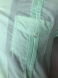 vintage  Urban Village Vintage  urban village  S  Mexican Shirt  mexican  guayabera  Green  Equinnocio  Embroidered  collar  chest pockets  chest  50s style  50s  1950s