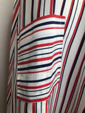 womens  white  vintage  Urban Village Vintage  urban village  Stripes  Skirts  skirt  Red  Blue  a line  70s  6  1970s