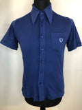 Rare 1970s Fred Perry Dagger Collar Short Sleeve Shirt - Size S