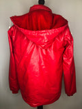 vintage  Urban Village Vintage  Red  pockets  mens  long sleeve  L  Jacket  elasticated cuffs  detachable zip hood  collared  coat  Anorak  70s  1970s