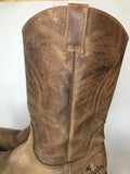 western  vintage  Urban Village Vintage  urban village  stitch detailing  stitch detail  mens  leather stitch  Leather  knee length  cowboy  brown leather  brown  boots  8