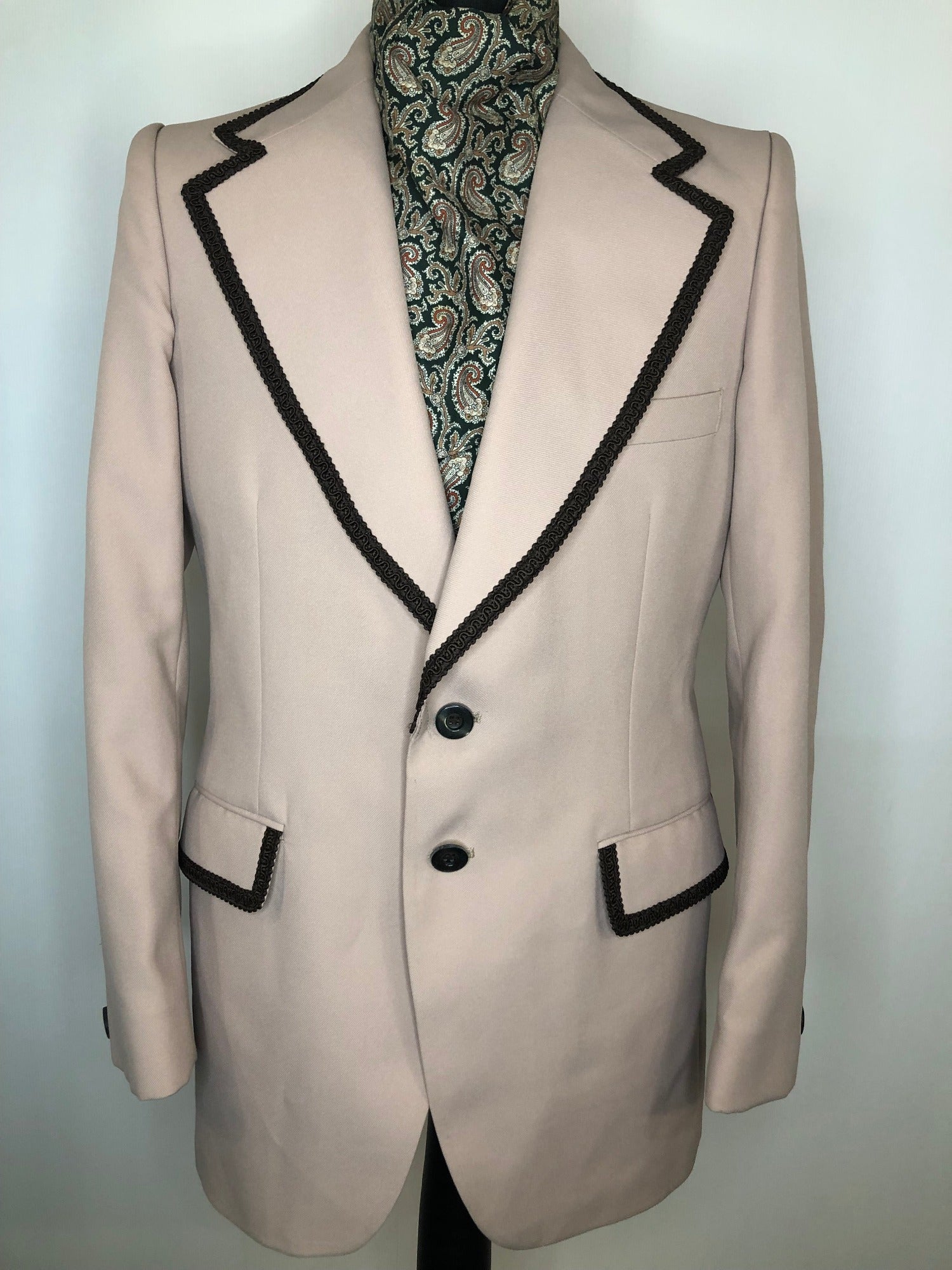 Vintage 1970s Tuxedo Smoking Jacket by Yorkers Size L Urban