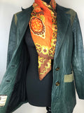 womens jacket  womens coat  womens  vintage  Urban Village Vintage  urban village  Suede  soft leather  pockets  Leather Jacket  Leather  Jacket  Irish Craft Leathers  Green  button  belt  70s  70  1970s  10