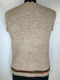 12  white  vintage  vest  Urban Village Vintage  urban village  tank  sweater  patterned  pattern  knitwear  knitted  knit  brown  beige  70s  1970s