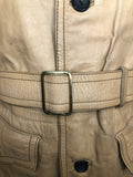 vintage  Urban Village Vintage  urban village  S  pockets  mens  long sleeve  Leather Jacket  Leather  jacket  coat  camel  Belted waist  belted jacket  belted  belt  beige  70s  1970s