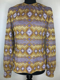 vintage  metallic  lurex  gold metallic  gold  evening blouse  disco  blouse  balloon sleeve  70s  70  1970s  12
