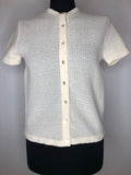 1960s Short Sleeve Knit Cardigan - Size UK 10
