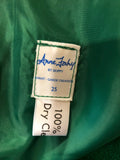 wool  womens  vintage  sleevless  Skippy International  retro  polyester  pockets  MOD  green  dress  back zip  Anne Fahy  A Line  60s style  60s  1960s  100% Wool